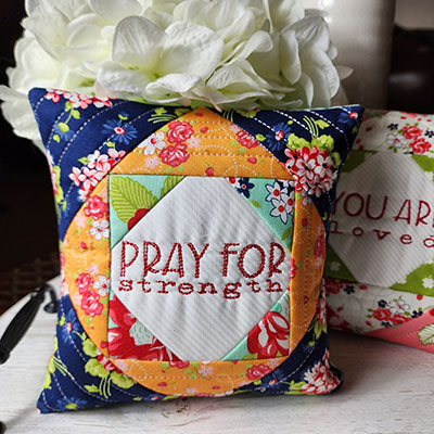 ITH mini pillow pray for strength